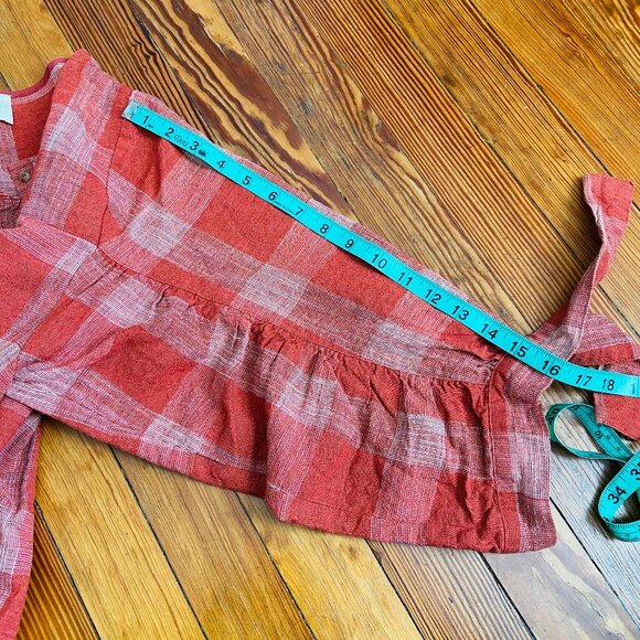 Sezane linen cotton blouse with tie sleeves - Picture 8 of 11